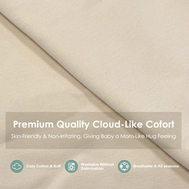 MISSWISDOM Baby Carrier, Baby Wearing Carrier, Hands Free Toddler Wearing, Adjustable Baby Wraps Carrier Newborn to Toddler(7-40lbs), One Size Fits All, Kangaroo Infant Carriers, Cream