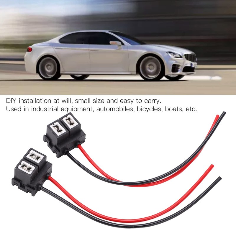 2pcs Wire Connector H7-4 H7 Female Wiring Harness Angled Ceramic