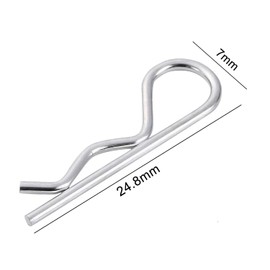 YEDJFFIYO 60 PCS Stainless Steel R Clips, Cotter Pins Assortment Kit, Split Pins, Retaining Spring Hitch Cotter Pins, Heavy Duty Fastening Pins for Trucks, Tractors, Lawn, Mowers, Cars, Campers