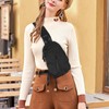 FuninCrea Crossbody Bag Women's 3-Layer Zip Pocket Shoulder Bag Women's