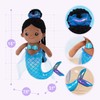 OUOZZZ 15" Soft Black Mermaid Doll for Girls - First