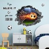 Large 3D Football Wall Sticker Soccer Wall Stickers for Bedrooms