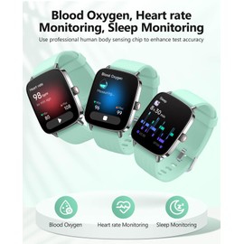 2025 Smart Watches for Men Women, 1.85" AI Voice Smartwatch, 24/7 Heart Rate Monitor, Stress/SpO2/Sleep Tracker, IP68 Waterproof, Weather, 100+ Sports Fitness Tracker for Android iOS Green