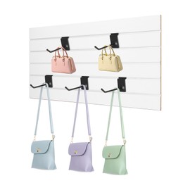 AHULIN 2PCS Slatwall Panels with Aluminum Reinforcement Strips, 48x24in Wall Paneling for Retail Display,Garage Tool Storage,Slat Wall Paneling Board for Garages,Gardens, Bathrooms(White,Sliver)