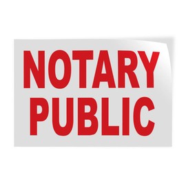 Decal Stickers Multiple Sizes Notary Public Red A Industrial Vinyl Safety Sign Label Business 20x14Inches