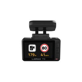 LAMAX T10 Dash Cam 4K, GPS, 60 fps, Radar Detector for Car (50 Countries), WiFi + Mobile App, 2.45 Inch Display, Car Camera with 170° Wide Angle Lens, Parking Monitoring, G-Sensor, Magnetic Mount