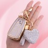 Meruns for Toyota key fob cover with Diamond Bling Keychain,