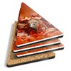 4 x Triangle Coasters - Adorable Hedgehog Garden Wildlife Cork