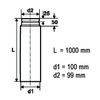 RAIK 10021003 Pellet Pipe/Stove Pipe 100 mm – 250 mm