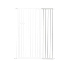 Lumizone Extra Tall Cat Gate Extension Kit 55.12" High Pressure Mounted 2025 New 12.60" Extra Wide 1.37" Gap No Drilling Tall Pet Gate for Dogs (White, 55.12" H x 12.60" W, Extension)