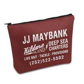 MAOFAED JJ Deep Sea Charters Cosmetics Bag, JJ Fishing Gift, Pogue Life Gift, Adventure Gift, OBX Gift (deep seaCA)