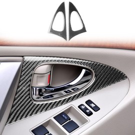 Compatible with Toyota Camry 2007 2008 2009 2010 2011 Accessories Carbon Fiber Car Inner Front Door Handle Frame Trim, Anti Scratch, Finger Print Resistant