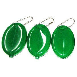 3 Oval Squeeze Purses - Made in USA (3 Green)