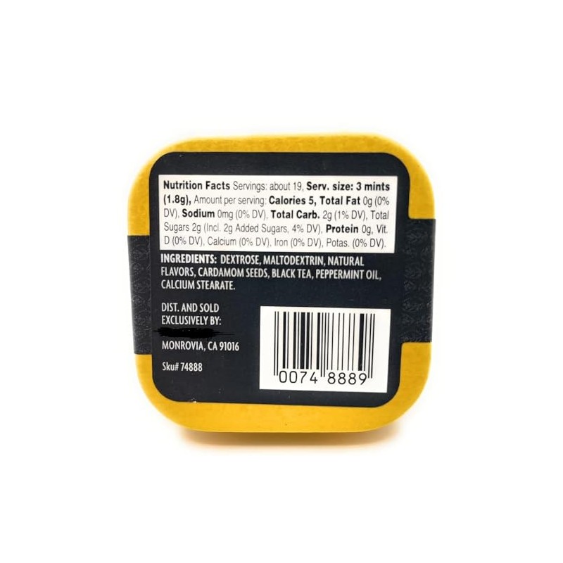 Chai Tea Flavored Mints, Vegan 1.2oz/34g Each – (Pack of