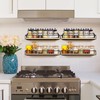 TJ.MOREE 4 Pack Spice Rack Wall Mounted Rustic Style Hanging
