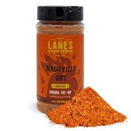 Lane's Nashville Hot Chicken Wing Seasoning, All-Natural Nashville Hot Seasoning, Perfect for Cauliflower, Dips & Fried Chicken Wing Rub, No MSG, No Preservatives, Gluten-Free, Made in USA, 9.5 Oz