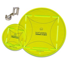 Bequilter Circle Magic Quilting Template Set (5'' and 10'') with 1pcs 1/4" Quilting Ruler Foot