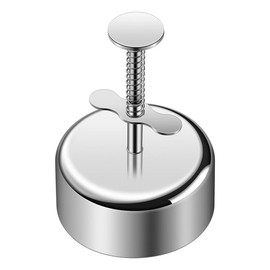 Polvoron Molder Filipino – 304 Stainless Steel Cookie Press with Spring Handle, Large Heavy-Duty Pastry Molder for Baking, Ensaymada, Mooncakes, and Shortbread – Easy Release & Durable