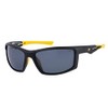 Caterpillar Men's 8015 Polarized Rectangular Sunglasses, Matte Black, 62 mm