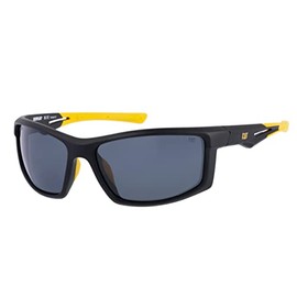 Caterpillar Men's 8015 Polarized Rectangular Sunglasses, Matte Black, 62 mm