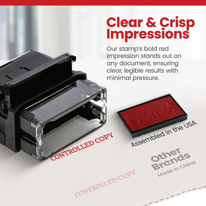 Promot Controlled Copy - Self Inking Rubber Stamp - Ink