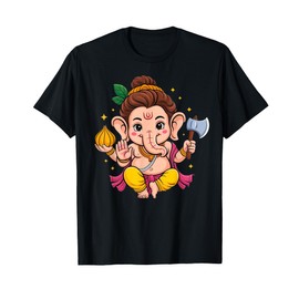 Hindu Ganesha Puja Elephant God India Meditation Yoga Murti T-Shirt
