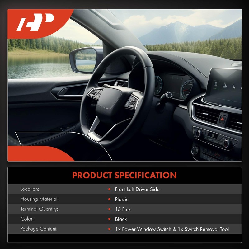 A-Premium Master Power Window Switch Compatible with Ford F-150 F150