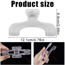 Transparent Book Clip, Clear Book Page Holders for Reading Portable Book Clip Open Page Holder Book Page Holder Bookmark Reading Accessories for Reading Teaching & Fixing Manuscripts