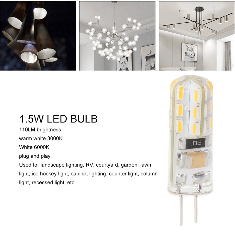 10pcs G4 LED Bulb Double Feet Base 1.5W AC110V 110LM