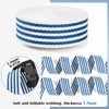 PECMER Cotton Webbing 1.5 Inch for Bag Straps, Striped Blue-White,6