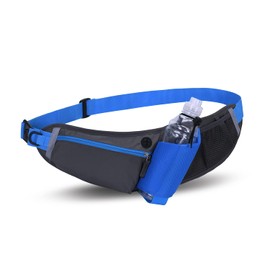 CLAPE Men's Running Fanny Pack with Water Bottle Holder Outdoor Sports Lightweight Waist Pack with Bottle Holder for Hiking,Jogging,Bicycling,Walking,Green