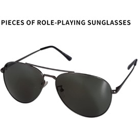 AGDGV 2Pcs Spy Agent Cosplay Accessory Kit - Secret Service Security Earpiece, Badge & Sunglasses for Kids FBI Police Role Play, Costume Toy Ring Bearer Wedding