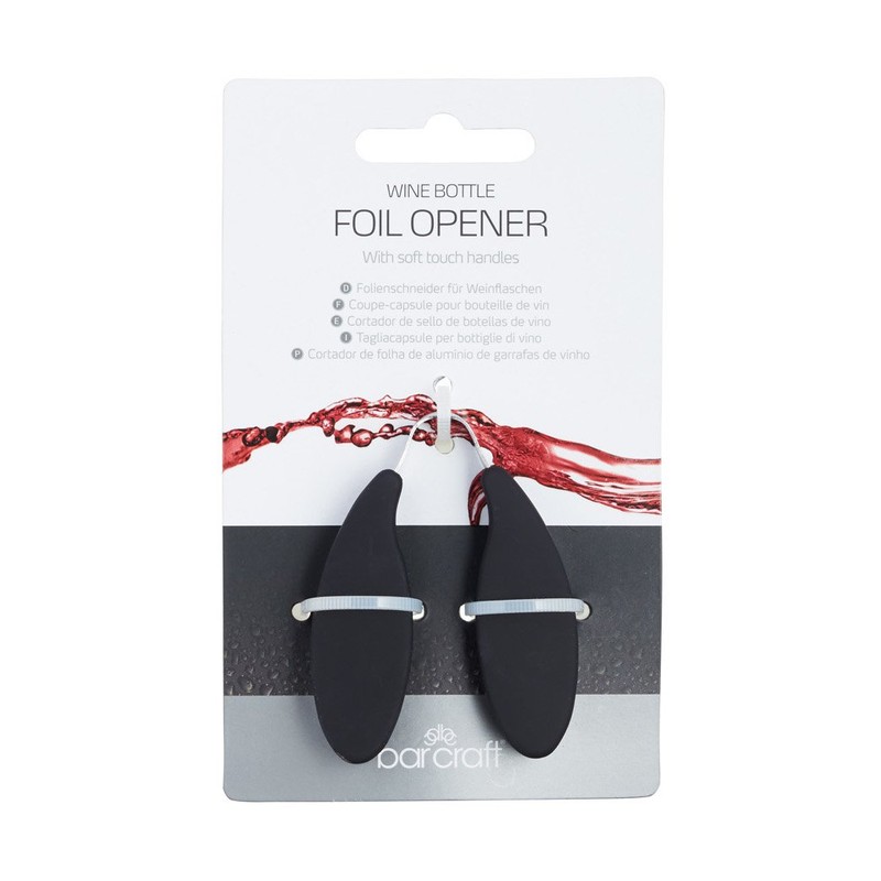 BarCraft Wine Foil Cutter, Black, 6.5 x 7.5 cm