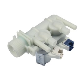 Ariston Indesit Hotpoint Scholtès C00110333 Whirlpool Bauknecht 482000022813 Solenoid Inlet Valve Filling Valve Double 180° 10.5 mm Diameter Washing Machine
