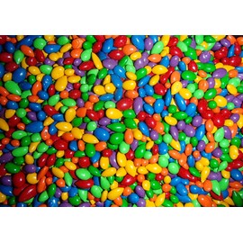 CandyKorner® Sunbursts - Rainbow Colored Chocolate Covered Sunflower Seeds 1 Pound ( 16 Ounces )