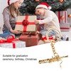Mini Bassoon Shape Key Chain Adorable Brass Key Ring Pendant