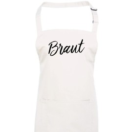 Shirtinstyle Bride, Hen Party, Wedding Heart Motif, Cooking Apron, Bib Apron, White
