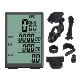 Bike Computer Wireless Bike Speedometer Water Resistant 3in LCD Screen Backlit Cycling Odometer