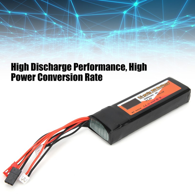 3S Lipo Battery 11.1V 2200mAh 8C Multiplug Large Capacity Battery