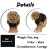 Messy Updo Hairpiece Scrunchy Scrunchie Hair Bun Extension [Dark Blonde