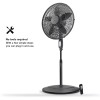 Air Monster 15732-R 18-Inch Diameter 3-Speed Adjustable Height Oscillating Pe...
