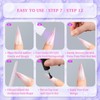 outopen 240pcs Long Straight Sharp Stiletto Nail Tips Clear Matte