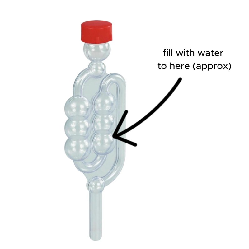 5X Fermentation Bubbler Airlocks, 5 Bored Rubber Bungs and 5