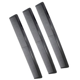 3 Pack Carbon Fiber Cutting Comb - Professional 8.15' Styling Comb for All Hair Types, Fine and Wide Tooth