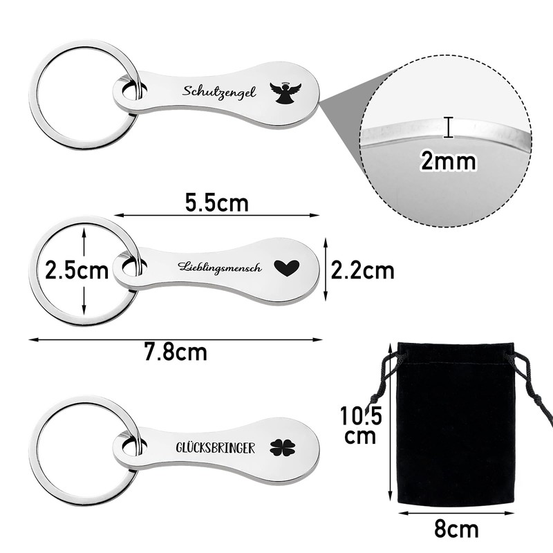 BOOMTOP Shopping Trolley Remover Metal, Good Luck Charm