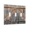 Wood Garage Barn Door Cabin 3 Gang Light Switch Cover