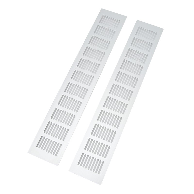 2 Pcs Air Vent Ventilation Grille Aluminium Alloy Rectangular Vent