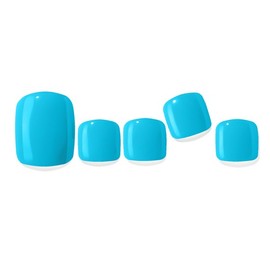 EdgeU COOL Blue Stick-on Gel Pedicure / 엣지유 COOL한 블루 붙이는 셀프 젤페디