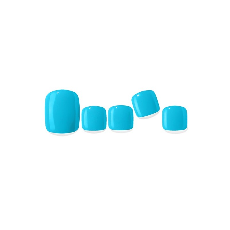 EdgeU COOL Blue Stick-on Gel Pedicure / 엣지유 COOL한 블루