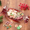 SHOWLOUE - Plato navideño, plato de cristal para dulces, platos